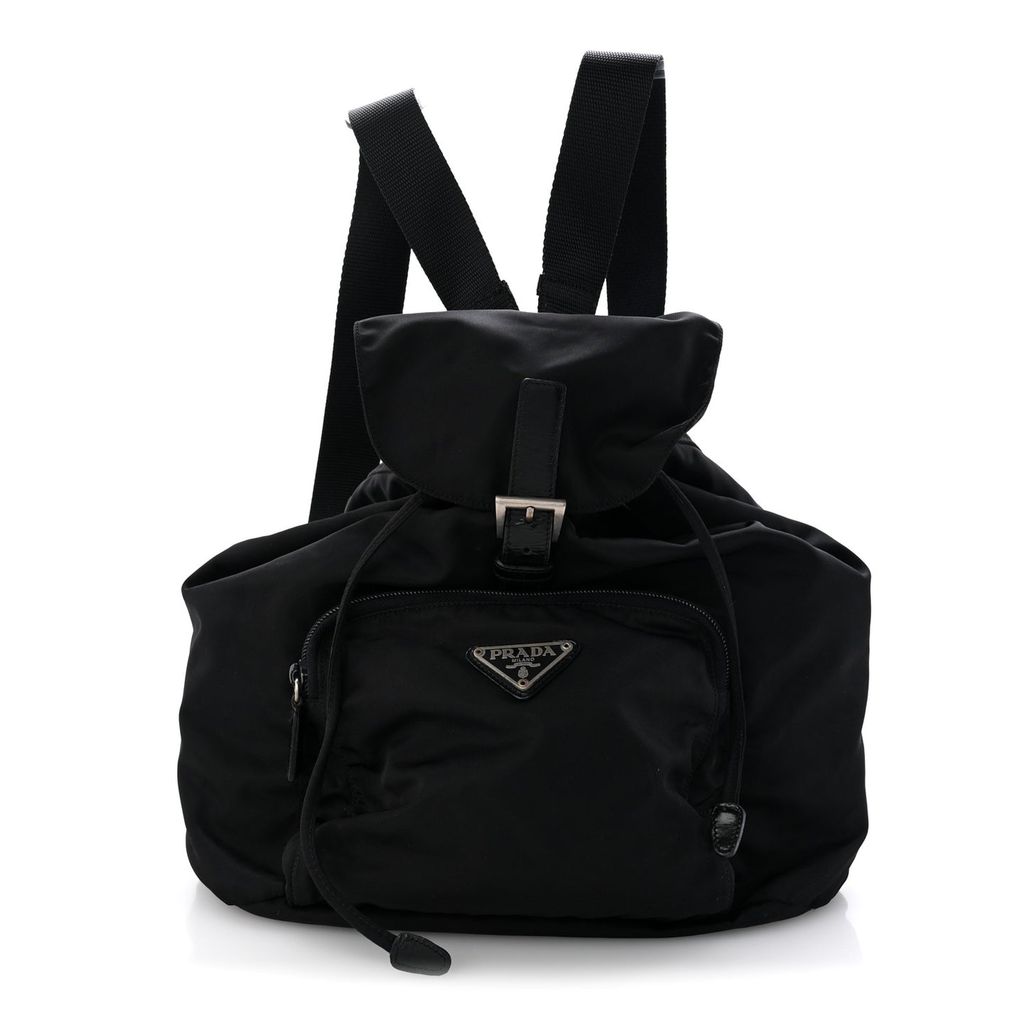 Tessuto Nylon Vela Cinch Backpack Black