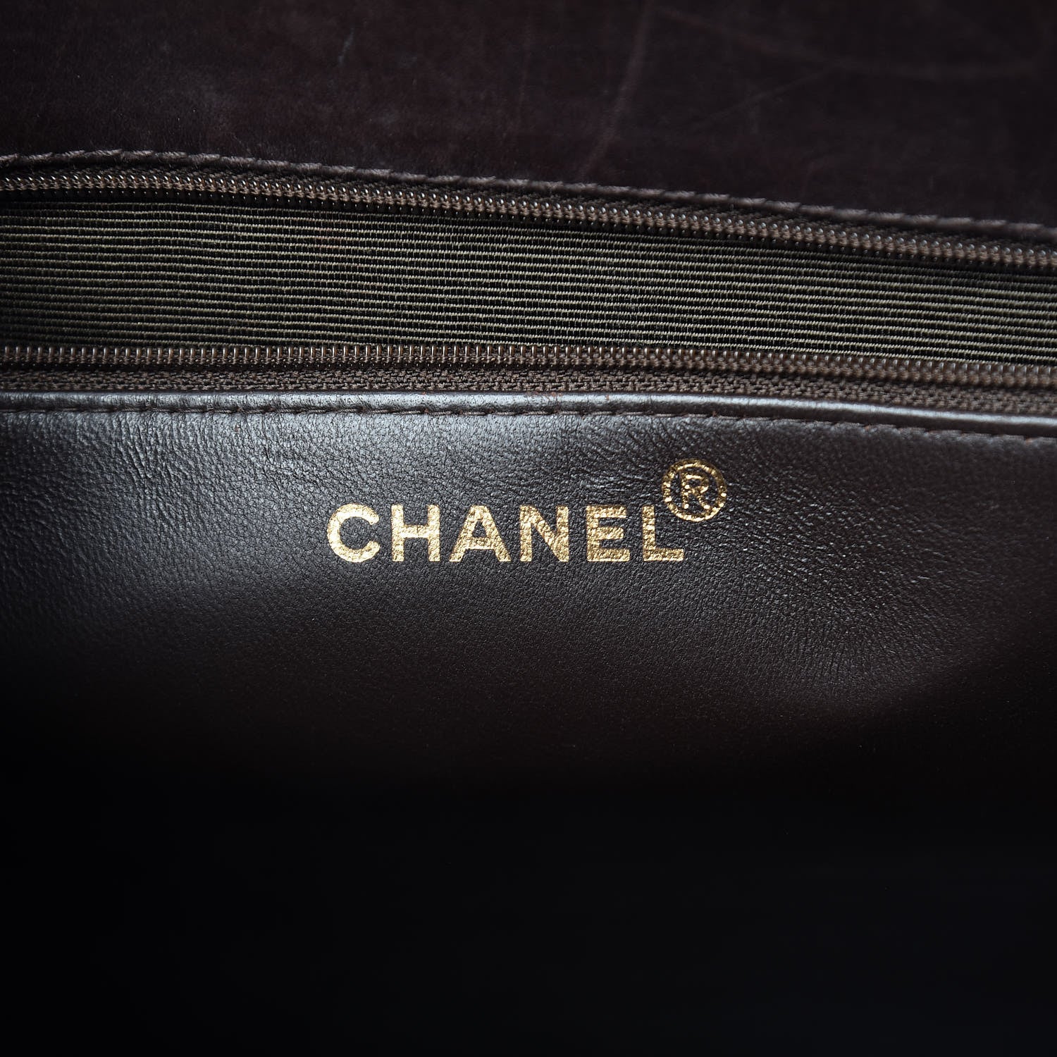 Chanel Calfskin Stitched CC Tote Dark Brown 6 of 20