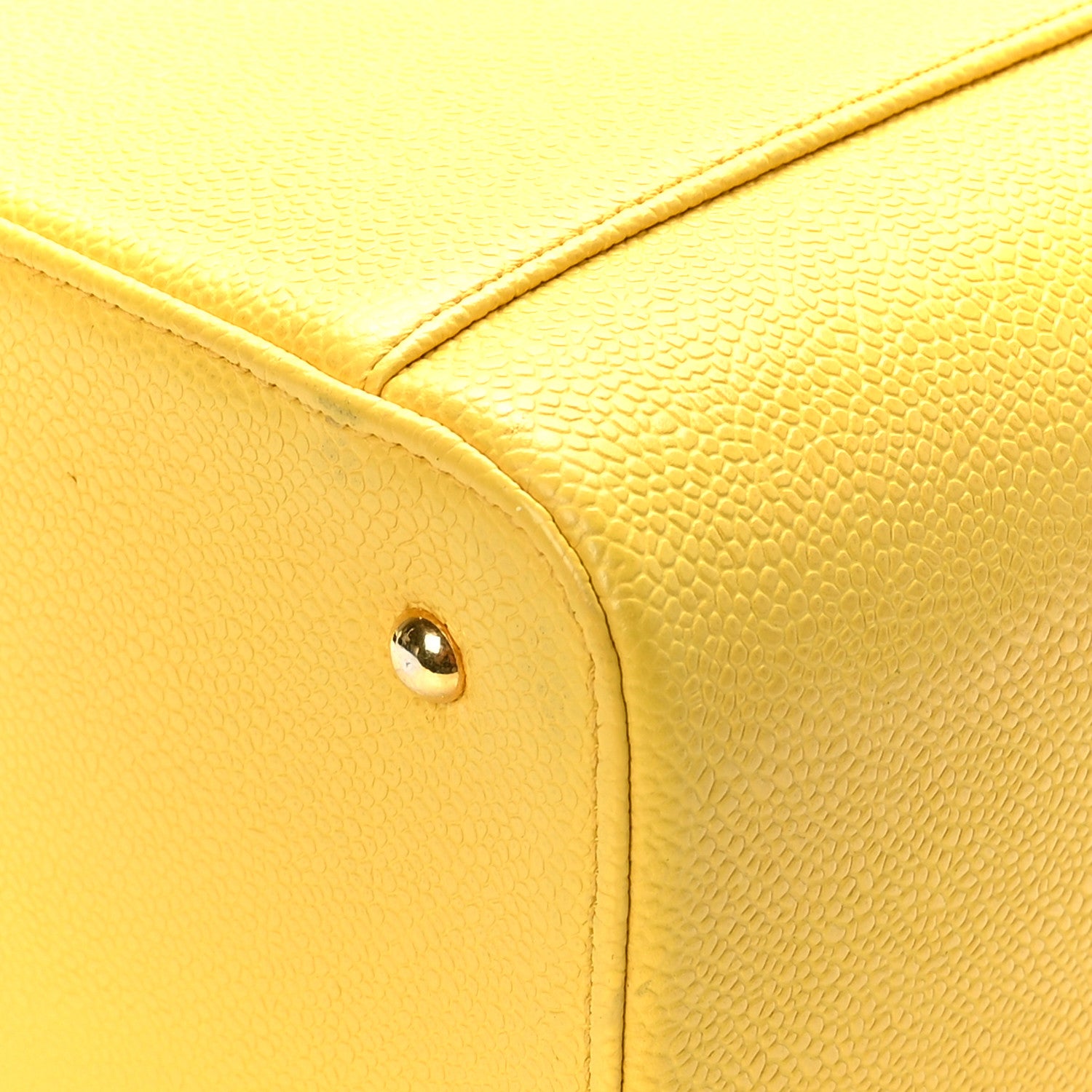 Chanel Caviar CC Vanity Train Case Yellow 11 of 11