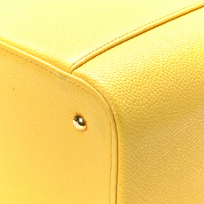 Chanel Caviar CC Vanity Train Case Yellow 11 of 11