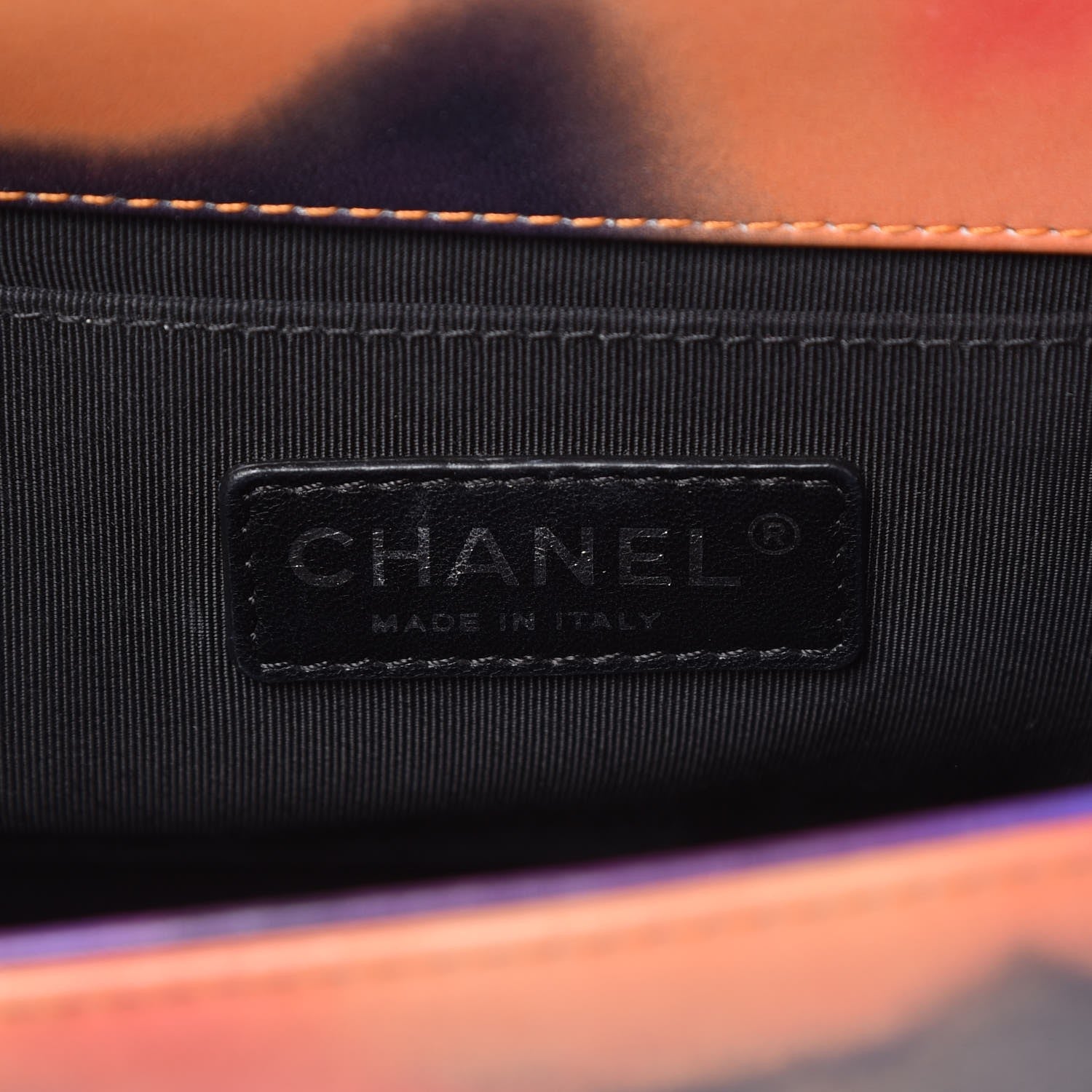 Chanel Printed Lambskin Quilted Medium Flower Power Boy Flap 6 of 9