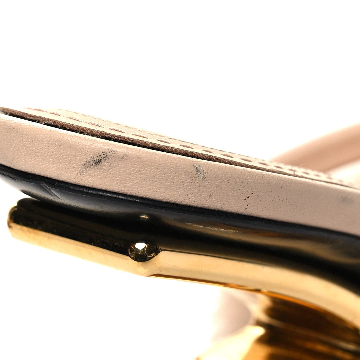 Fendi Mink Vitello Fendi First 95mm Slide Sandals 37 Pink 9 of 10