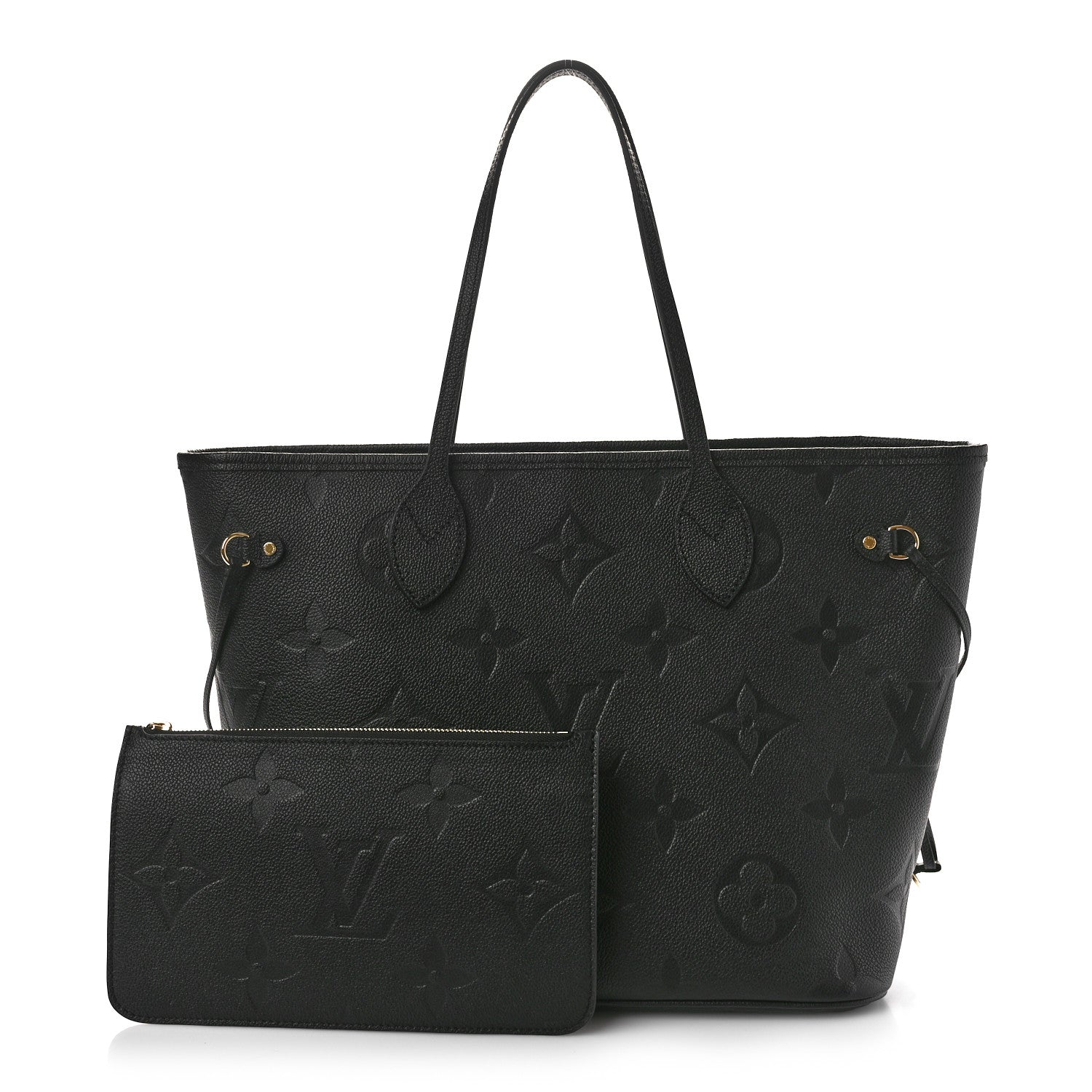 Louis Vuitton Empreinte Monogram Giant Neverfull MM Black 3 of 11