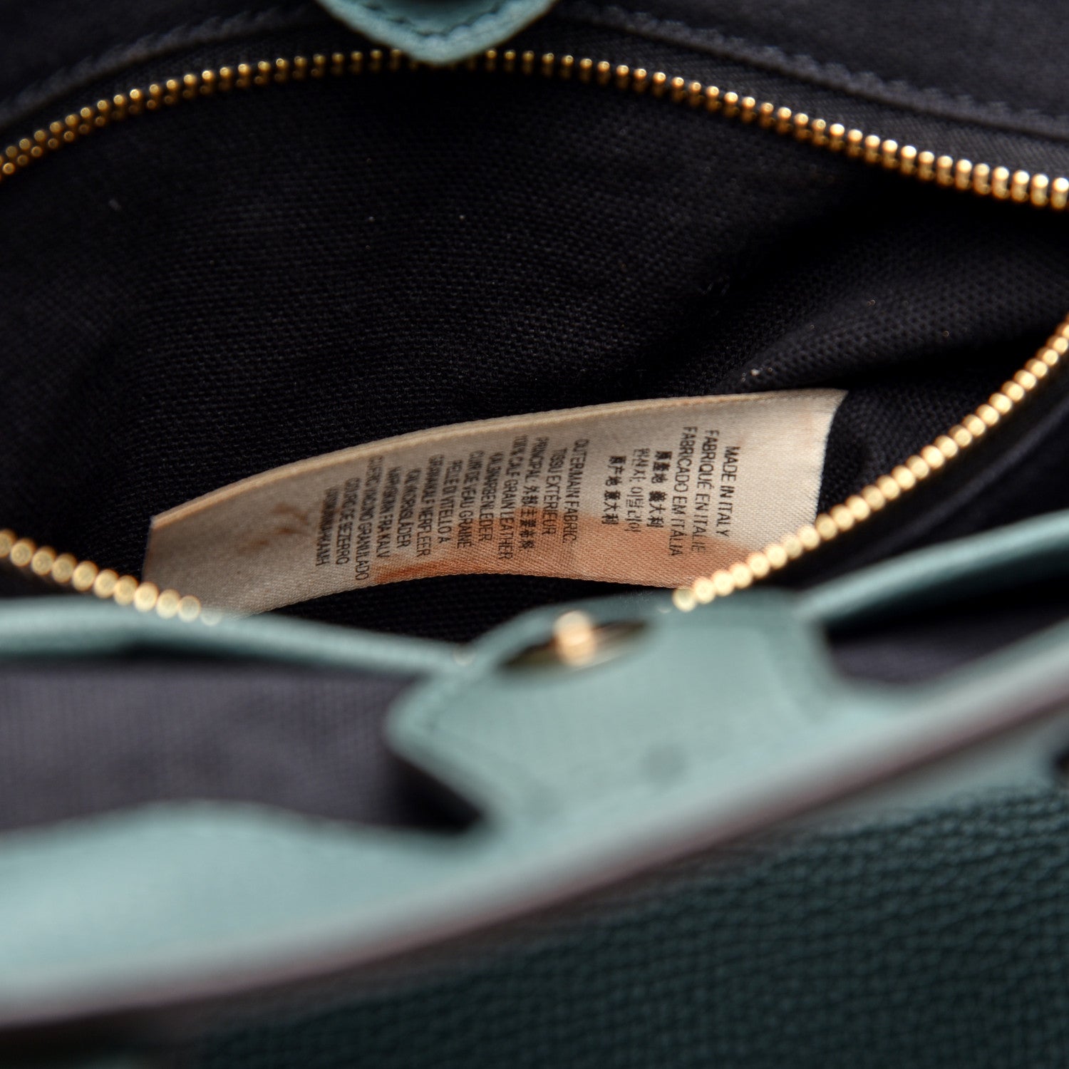 Burberry Grainy Calfskin House Check Small Banner Tote Smokey Green 9 of 12