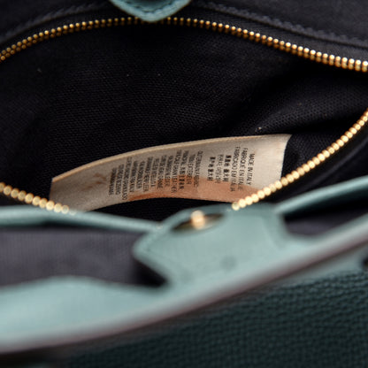 Burberry Grainy Calfskin House Check Small Banner Tote Smokey Green 9 of 12