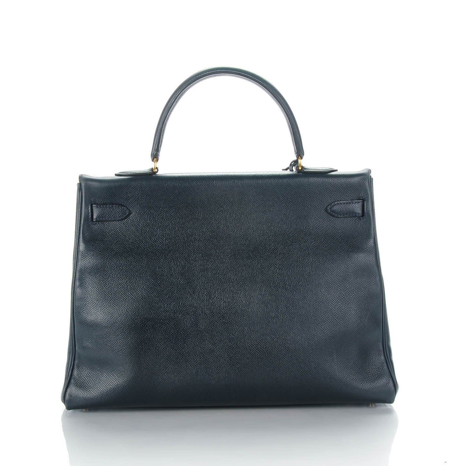 Hermes Courchevel Kelly Retourne 35 Bleu Marine 3 of 27