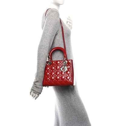 Christian Dior Patent Cannage Medium Lady Dior Red 2 of 12