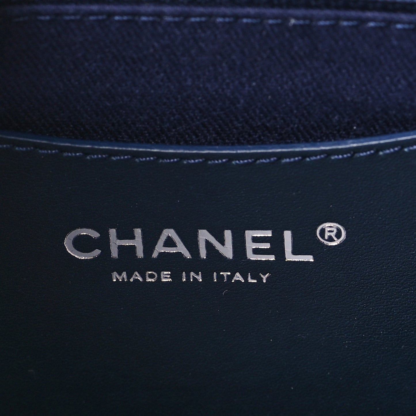 Denim Camellia Embroidered Large Flap Blue