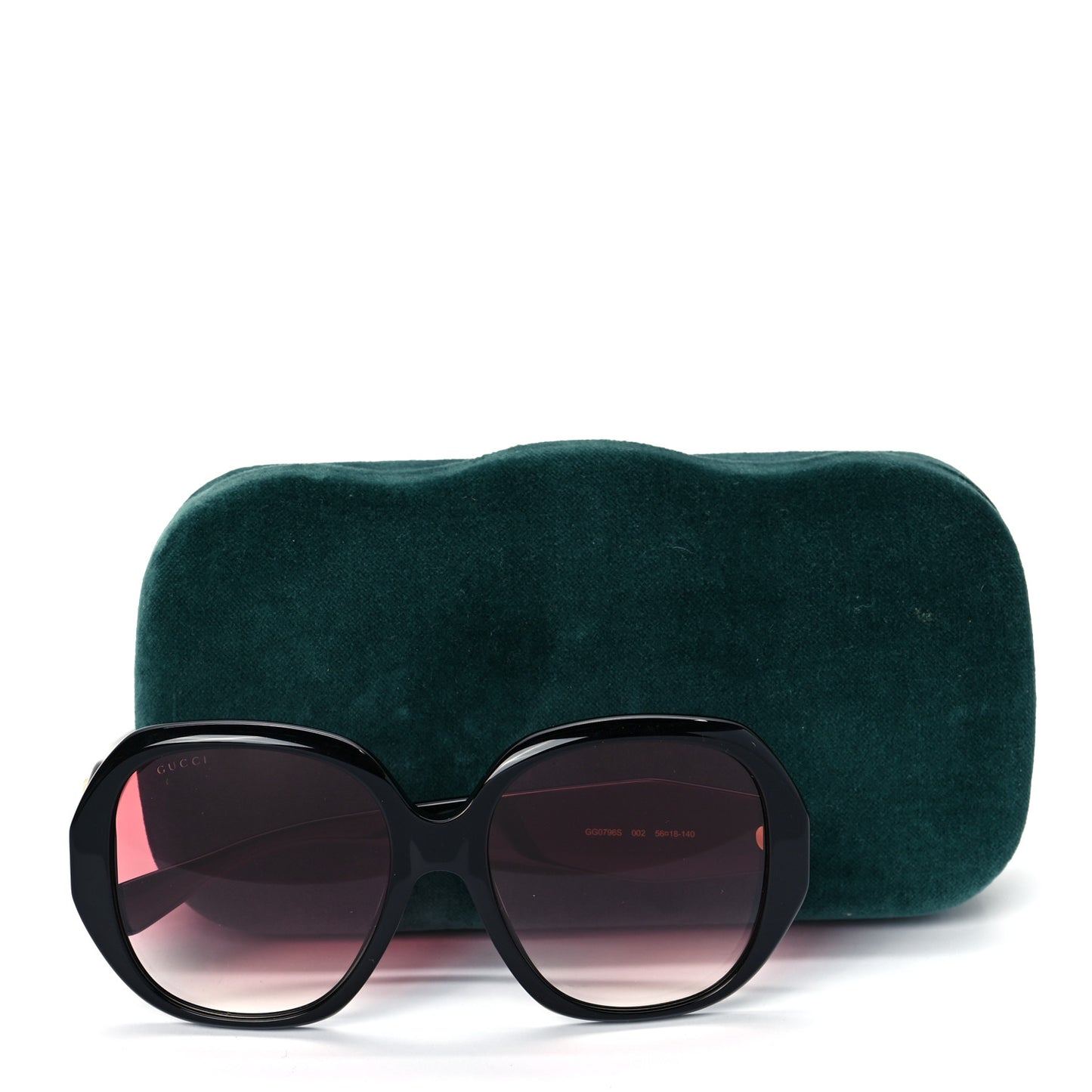 Acetate Round Frame Sunglasses GG0796S Black