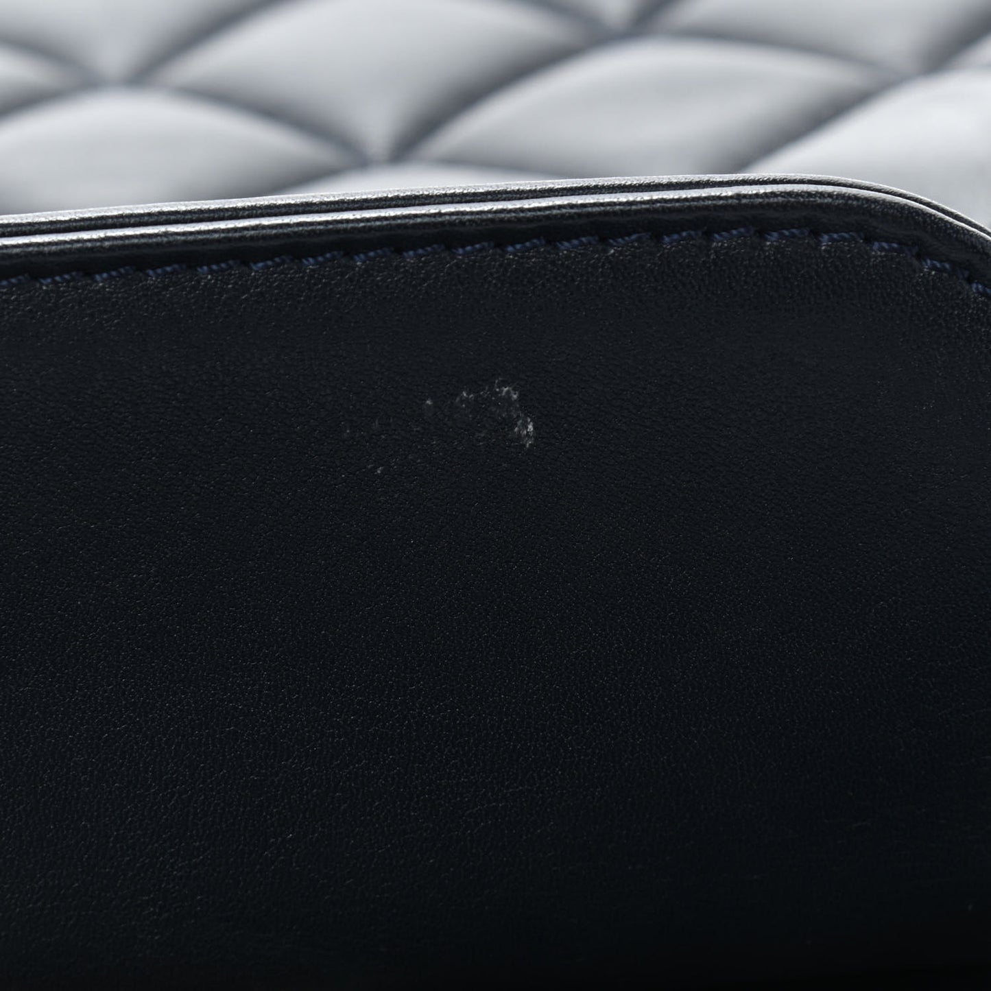 Calfskin Quilted Large Perfect Edge Flap Black