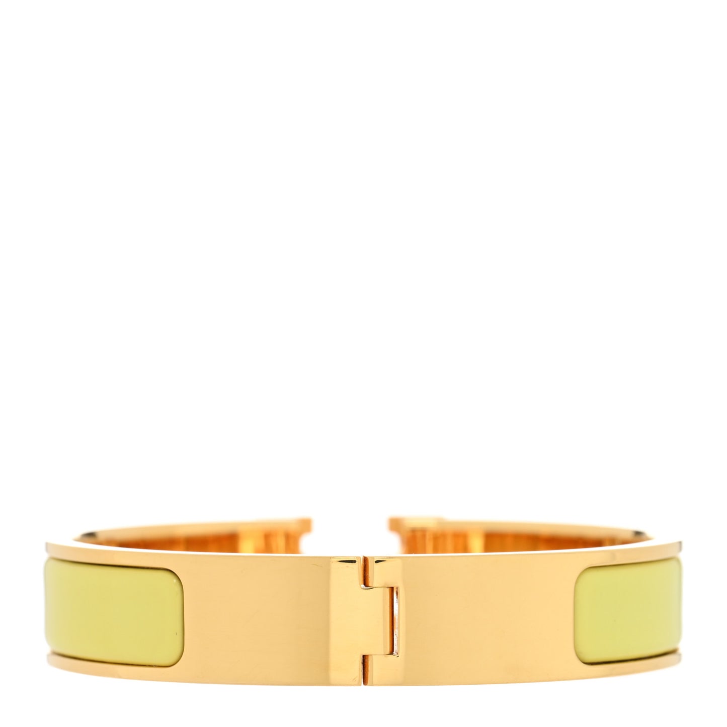 Enamel Narrow Clic Clac H Bracelet PM Jaune D'Or