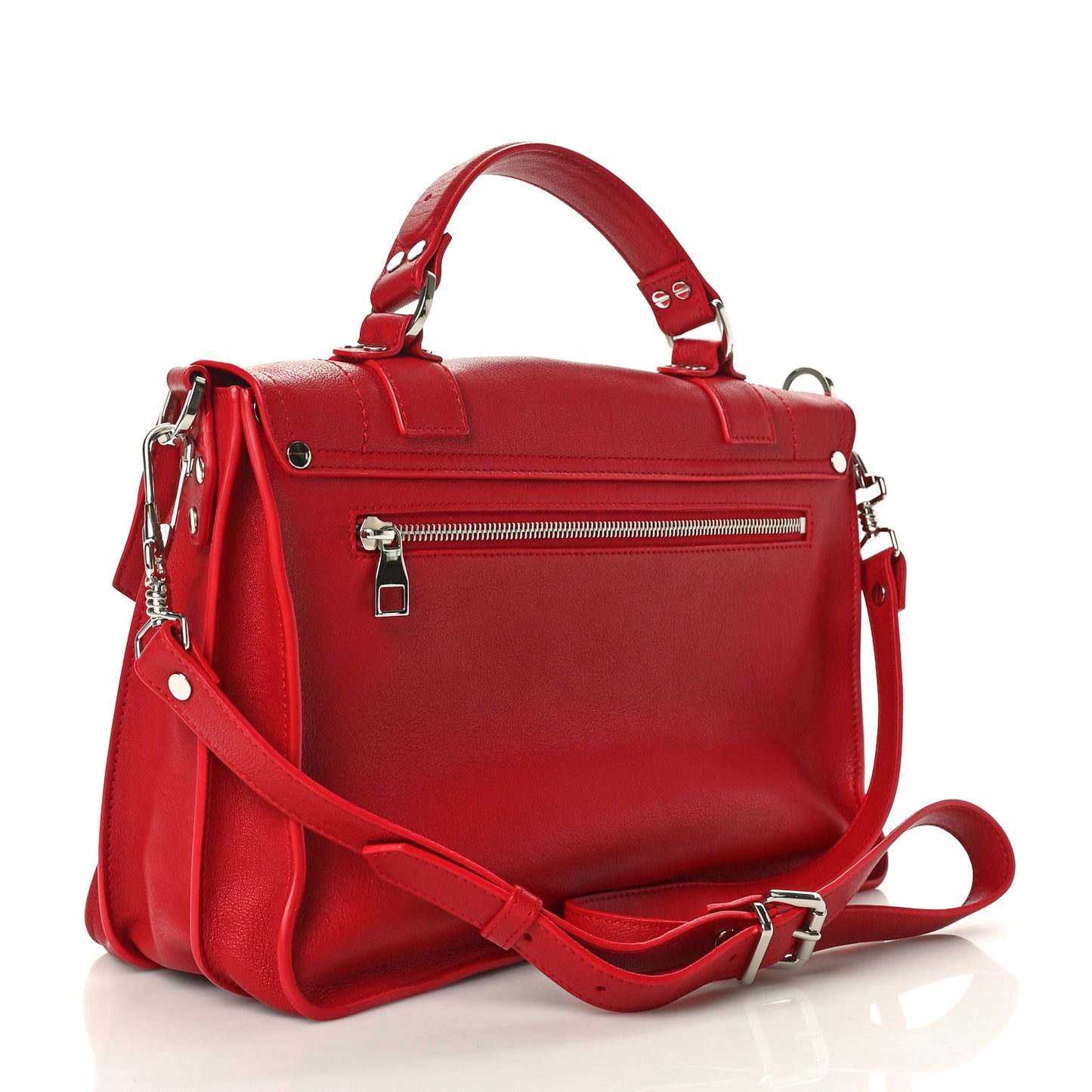 Lambskin Medium PS1 Satchel Chianti Dark Red