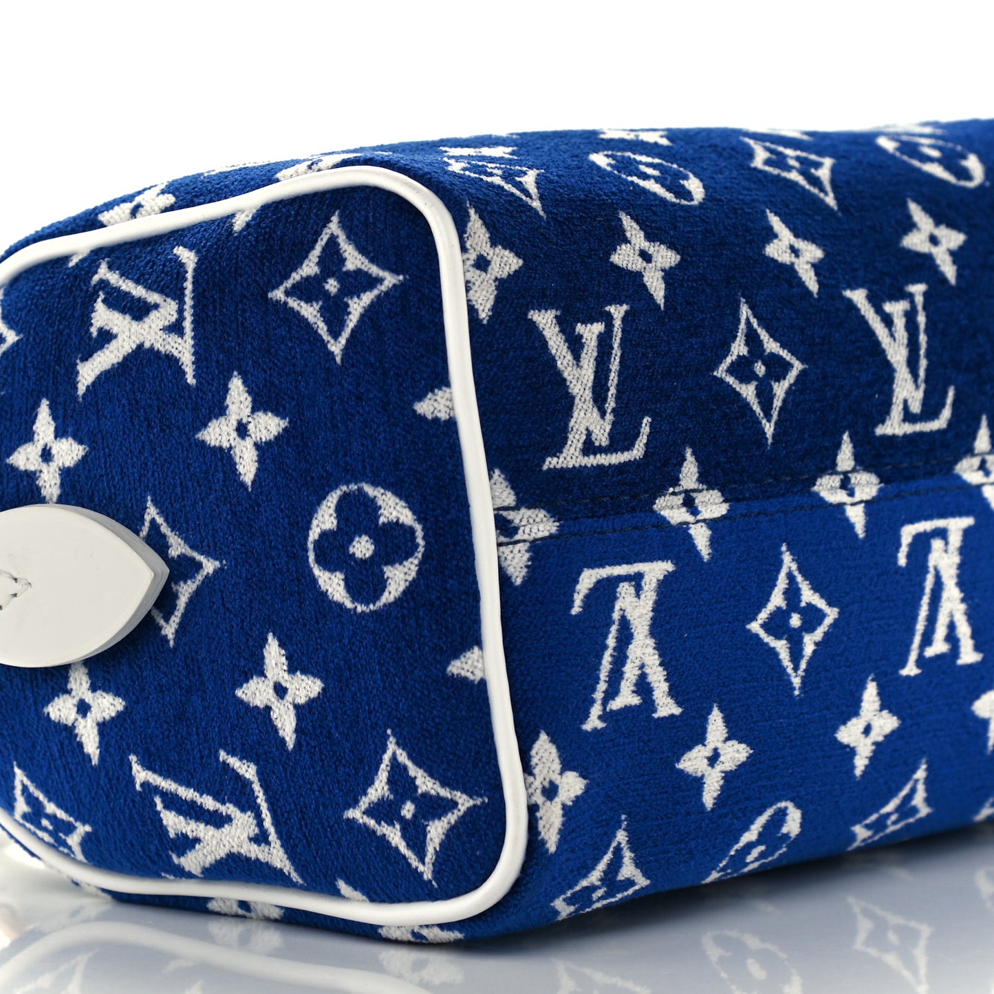 Jacquard Velvet Monogram LV Match Speedy Bandouliere 20 Blue