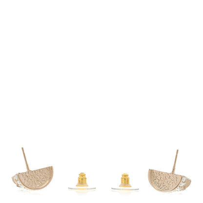 Chanel Pearl Crystal CC Ice Cream Cone Earrings Gold 3 of 5