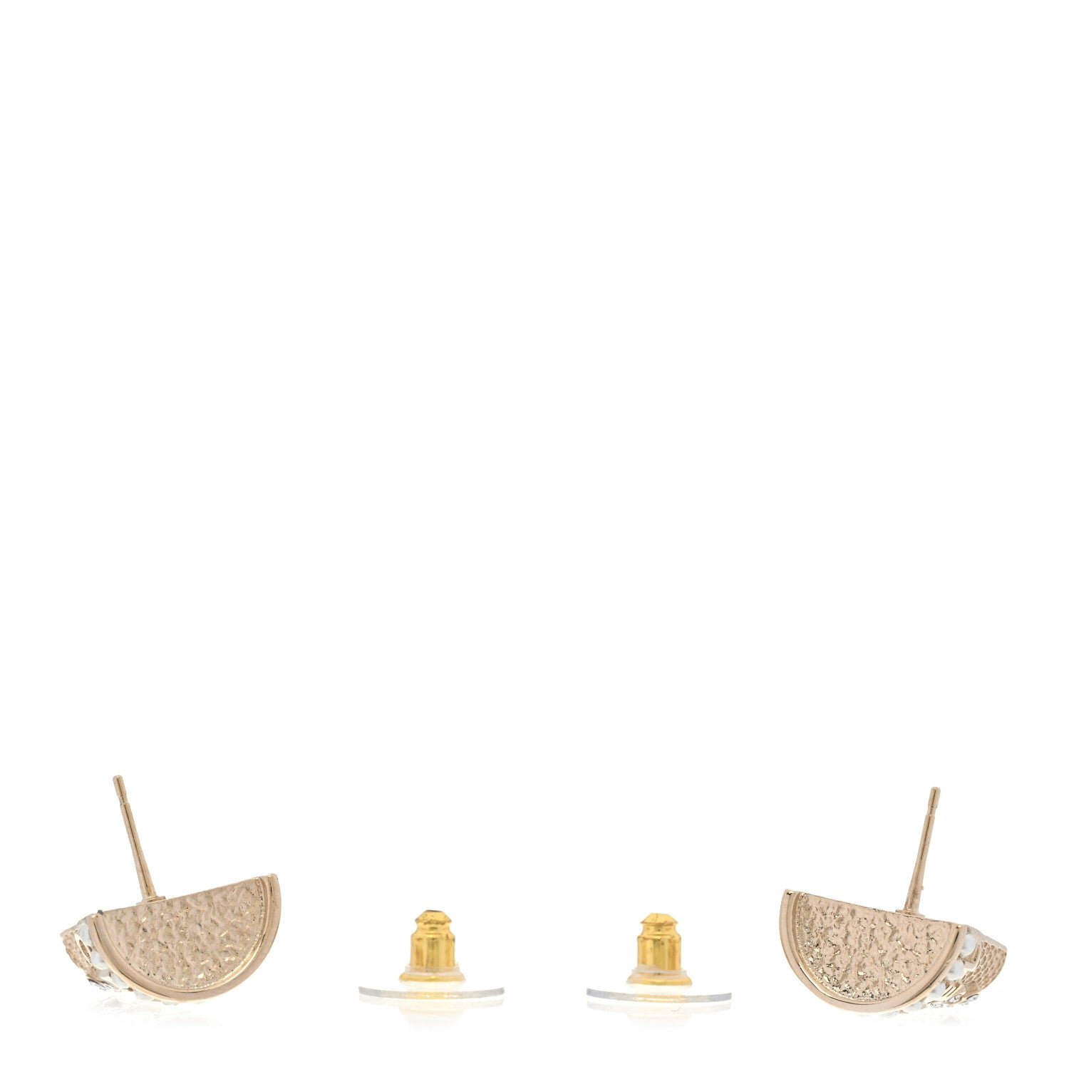 Chanel Pearl Crystal CC Ice Cream Cone Earrings Gold 3 of 5