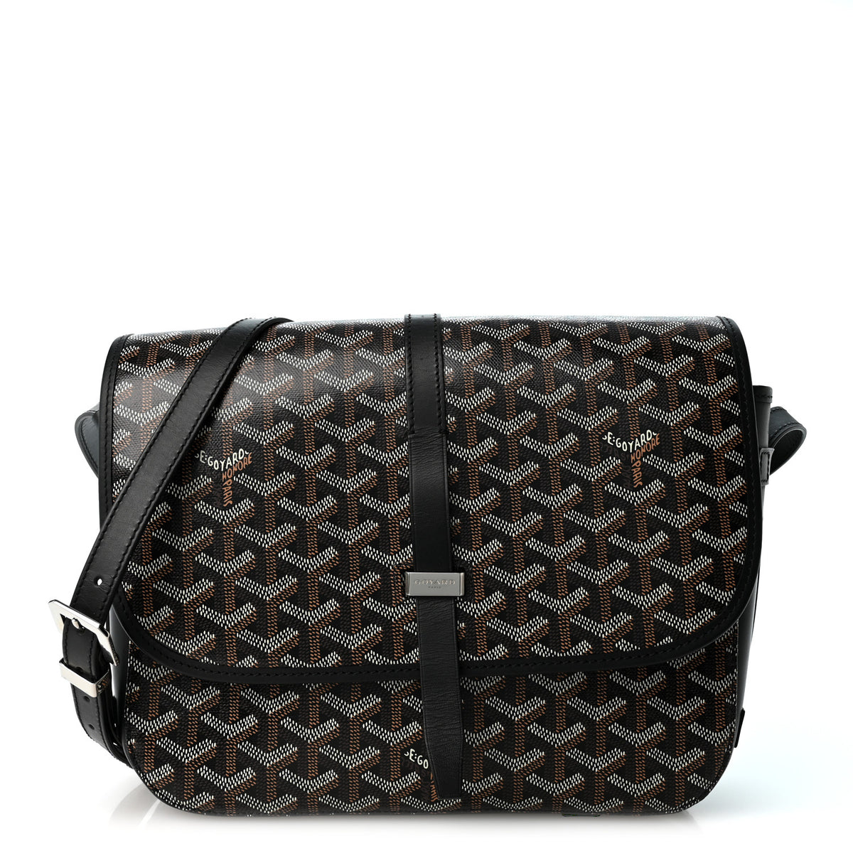 Goyardine Belvedere II MM Messenger Bag Black