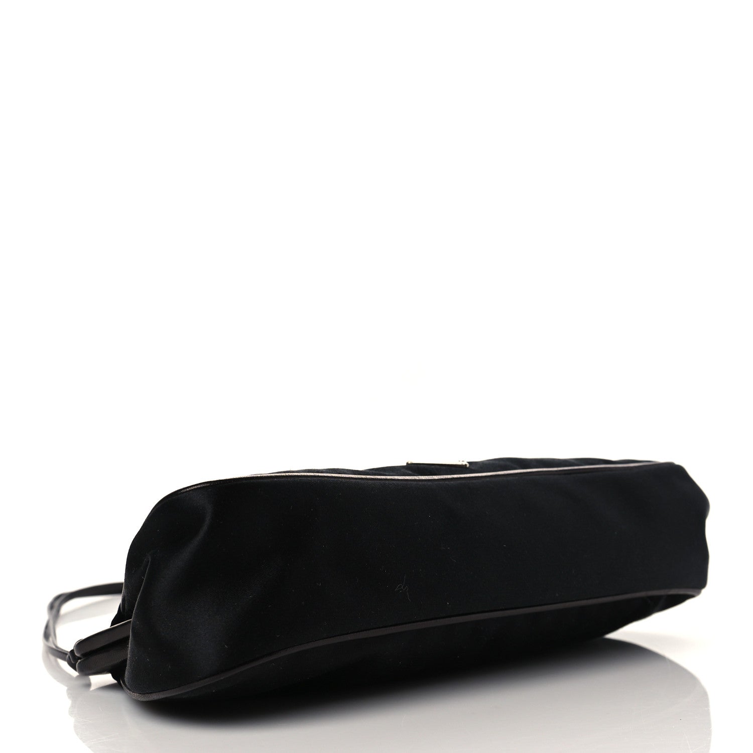 Prada Satin Raso Shoulder Bag Black 3 of 9