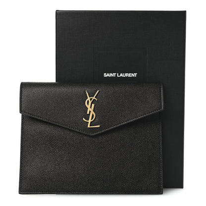 Saint Laurent Grain De Poudre Uptown Baby Pouch Black 10 of 10
