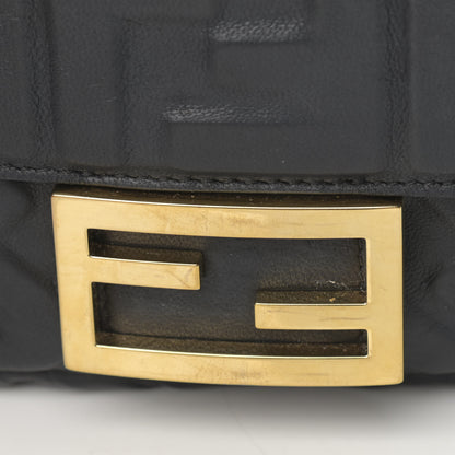 Fendi Nappa FF 1974 Embossed Mini Baguette Black 11 of 12
