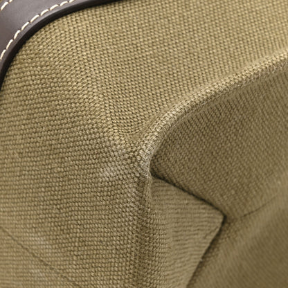 Chloe Linen Calfskin Medium Woody Tote Warm Green 12 of 14