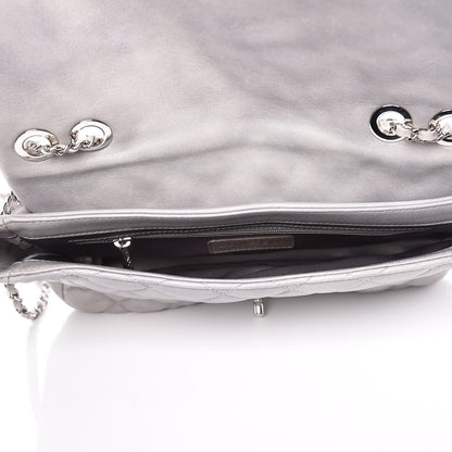 Chanel Rubber Quilted Lambskin Medium Coco Rain Flap Grey 7 of 14