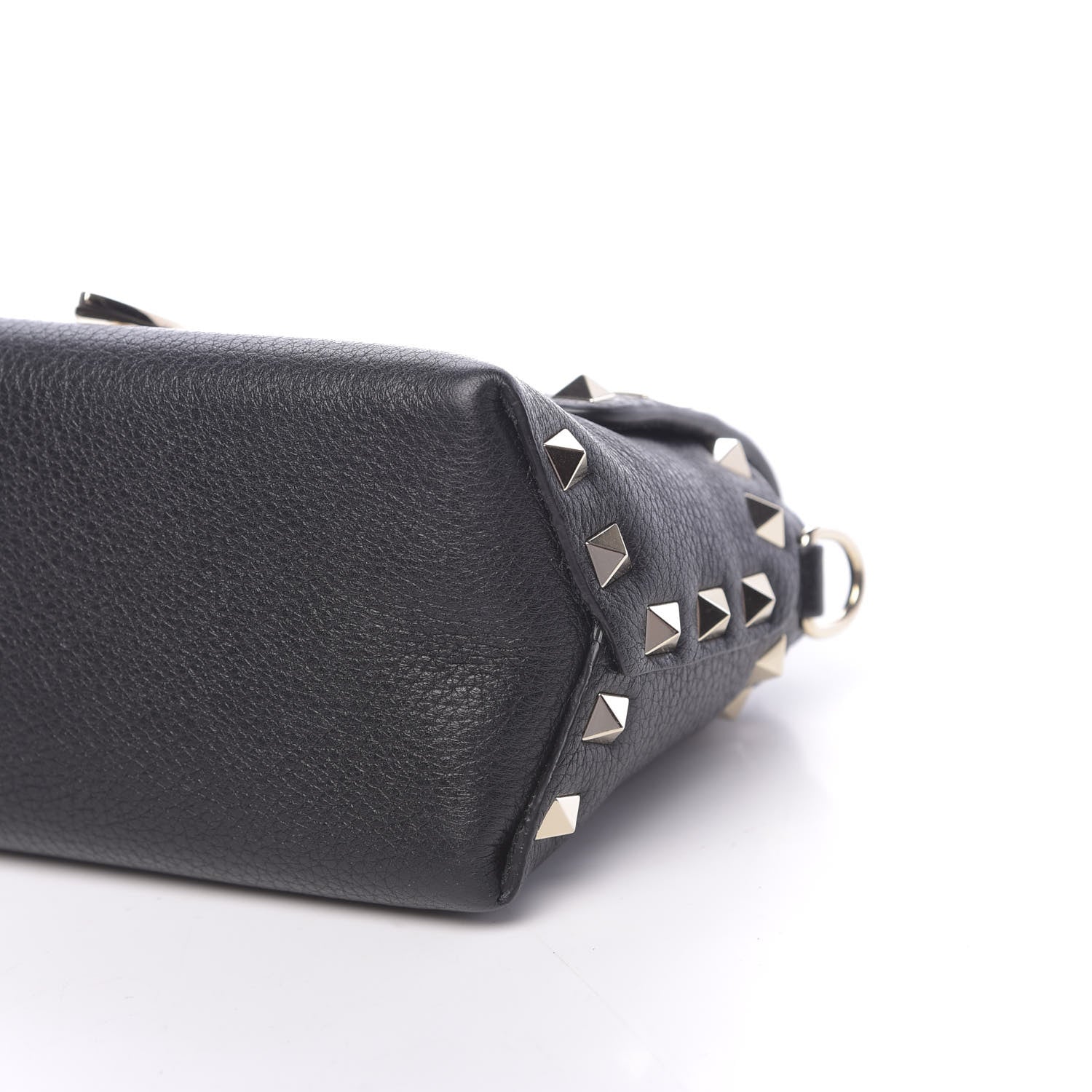 Valentino Garavani Pebbled Calfskin Mini Rockstud Crossbody Bag Black 8 of 9