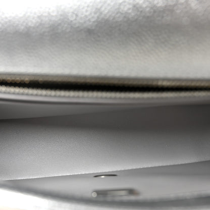 Chanel Metallic Caviar Quilted Medium CC Slide Flap Silver Silver 5 of 11