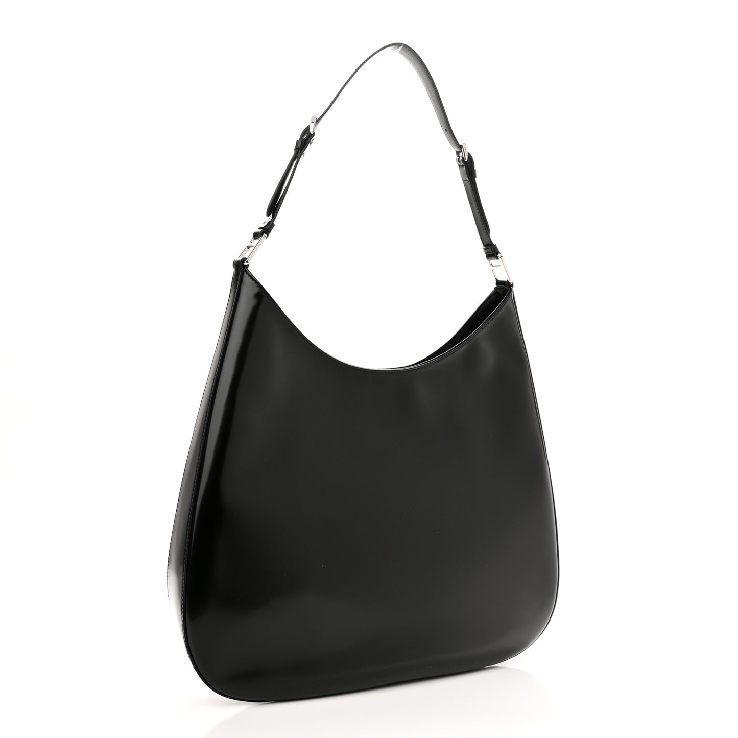 Spazzolato Maxi Cleo Adjustable Strap Shoulder Bag Black