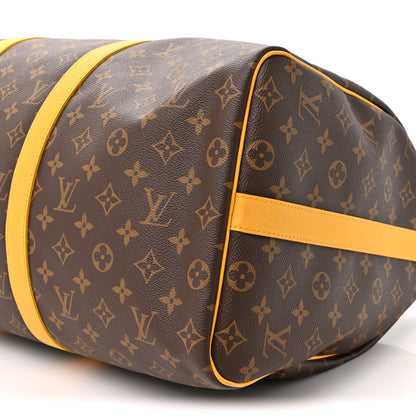 Louis Vuitton Monogram Macassar Keepall Bandouliere 50 Safran Yellow 8 of 12