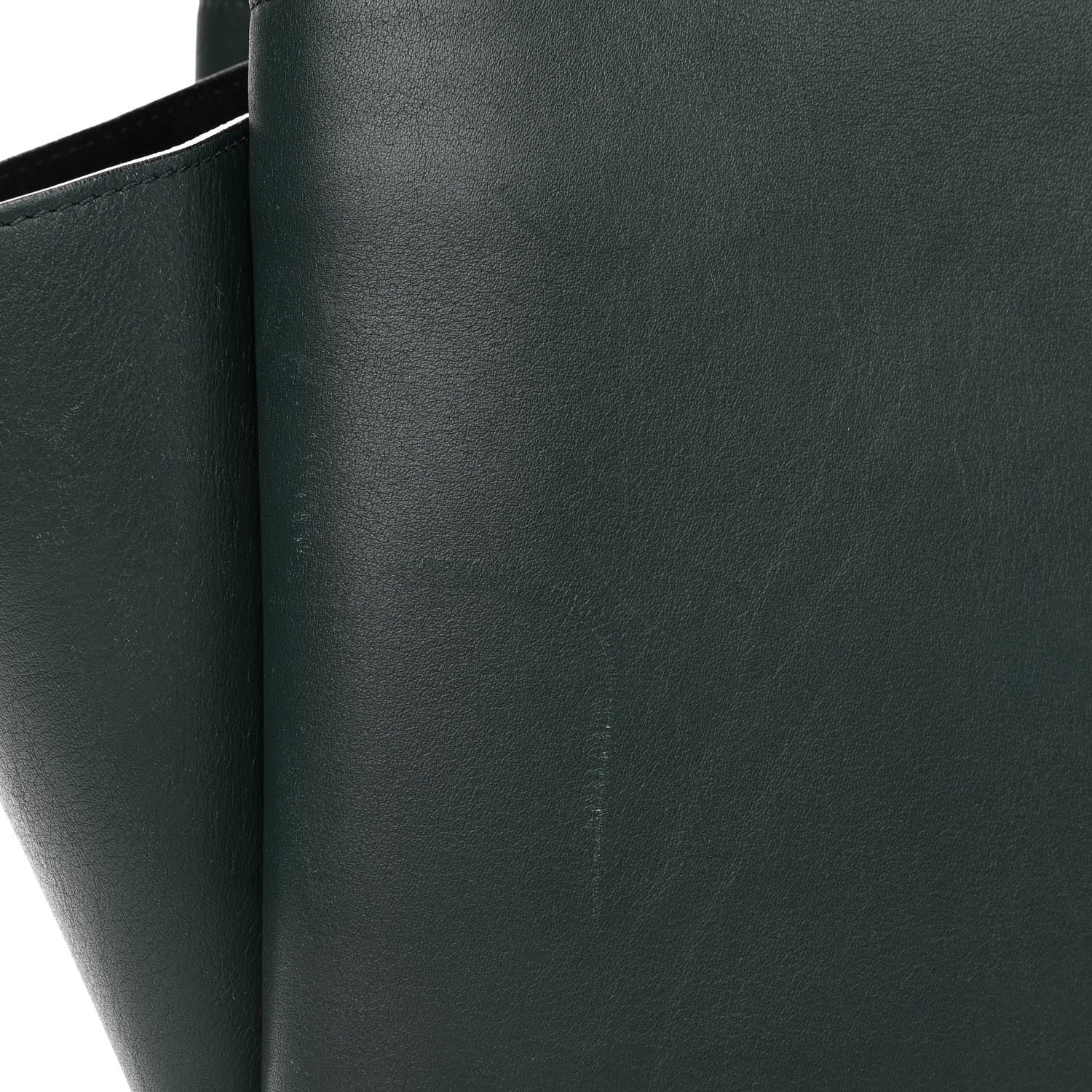 Celine Smooth Calfskin Medium Tri-Fold Bag Bottle Green 11 of 12