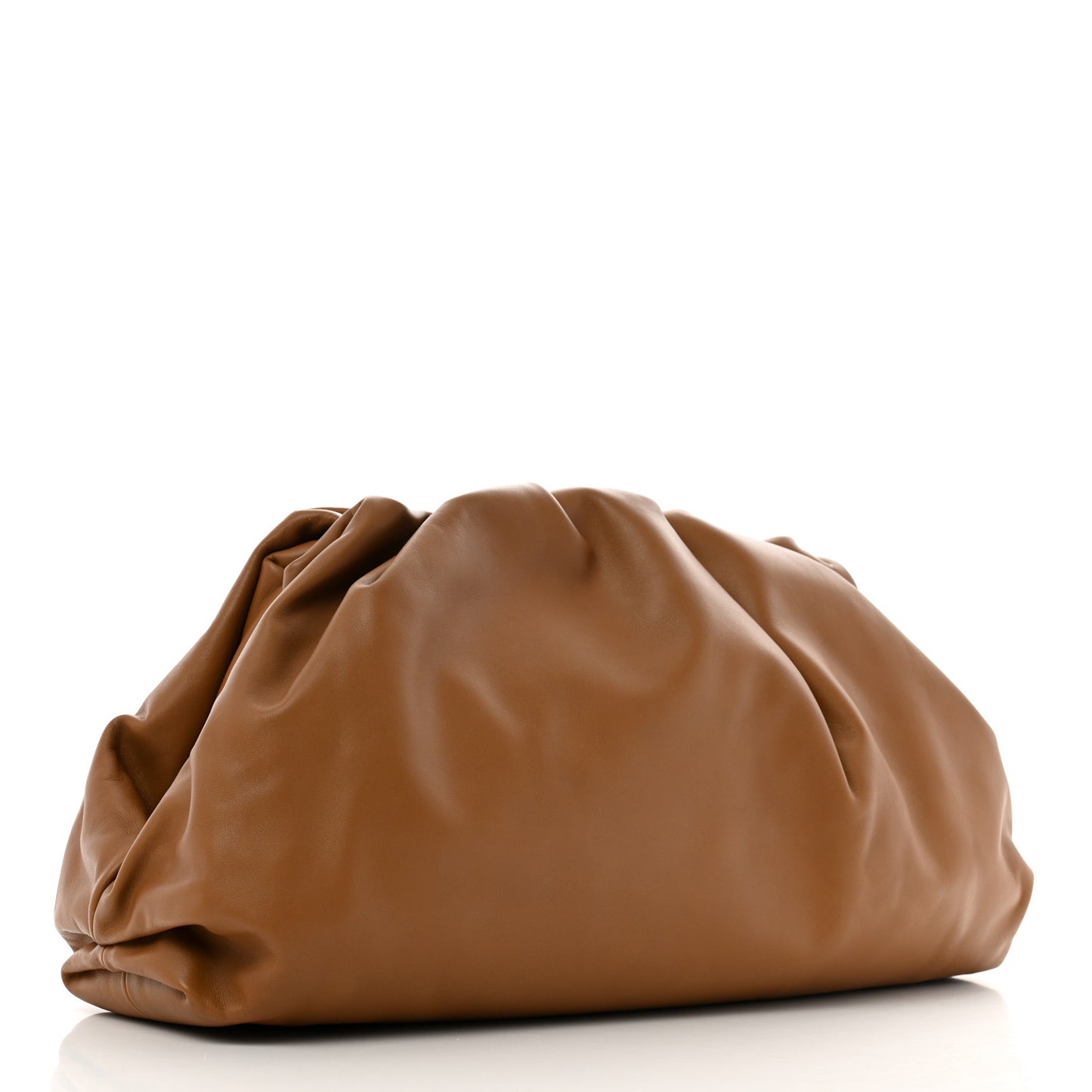 Smooth Butter Calf The Pouch Oversized Clutch Teak
