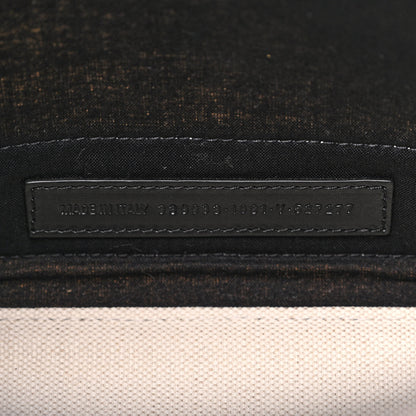 Balenciaga Cotton Canvas Satin Calfskin S Navy Cabas Natural Black 8 of 11