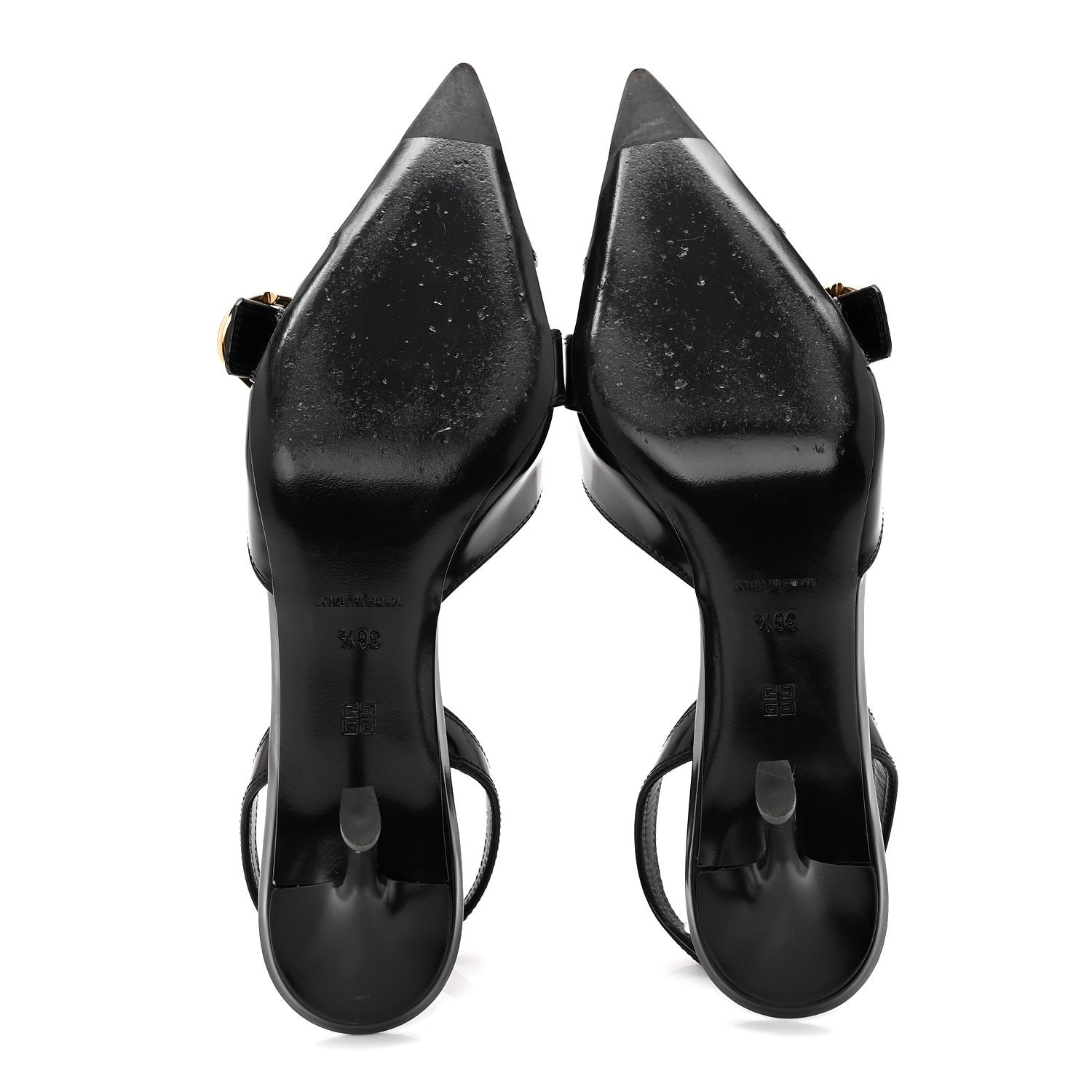 Givenchy Nappa Voyou Slingback 75mm Sandals 36.5 Black 6 of 9