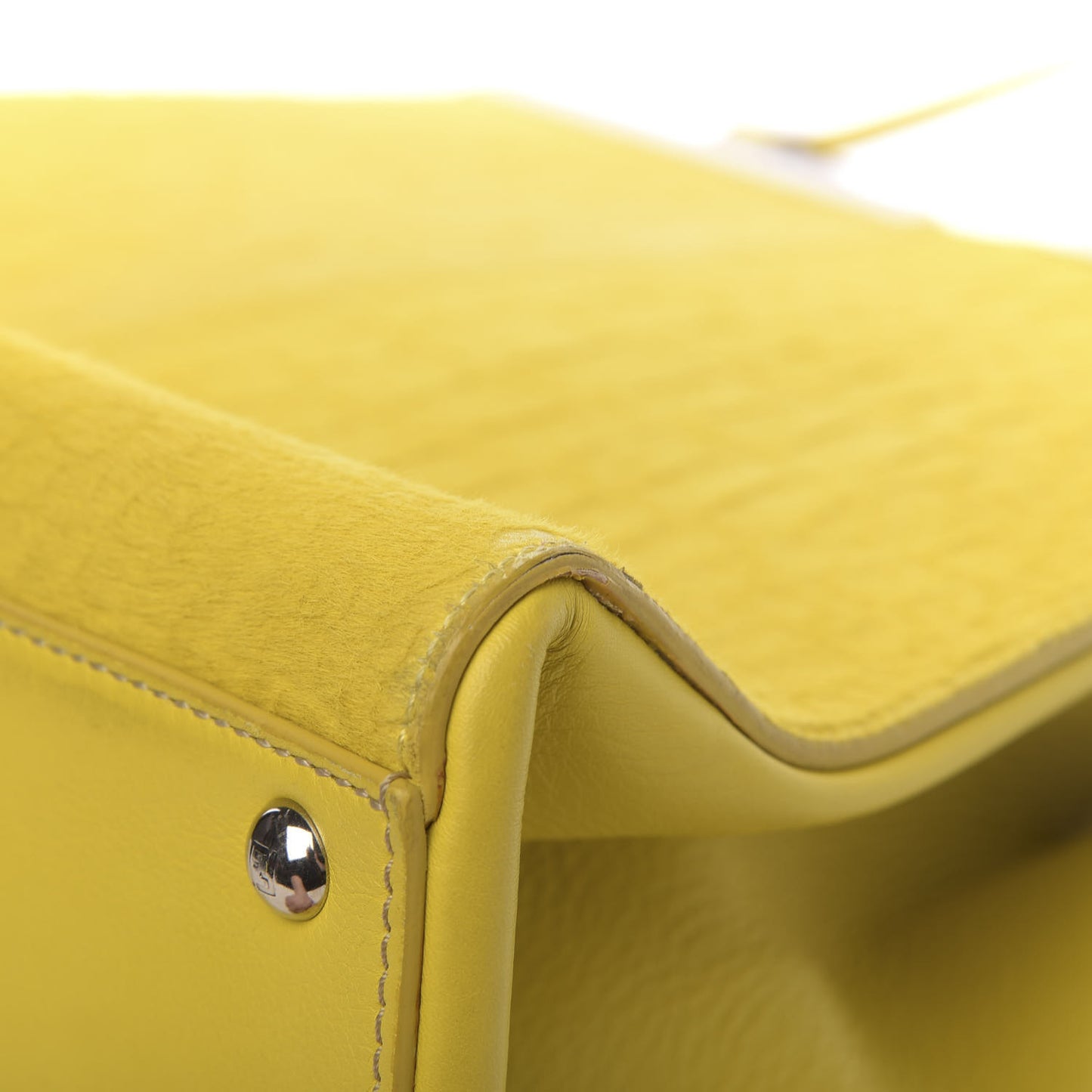 Vitello Calf Hair Crocodile Embossed Large 3Jours Tote Sunflower Cedro