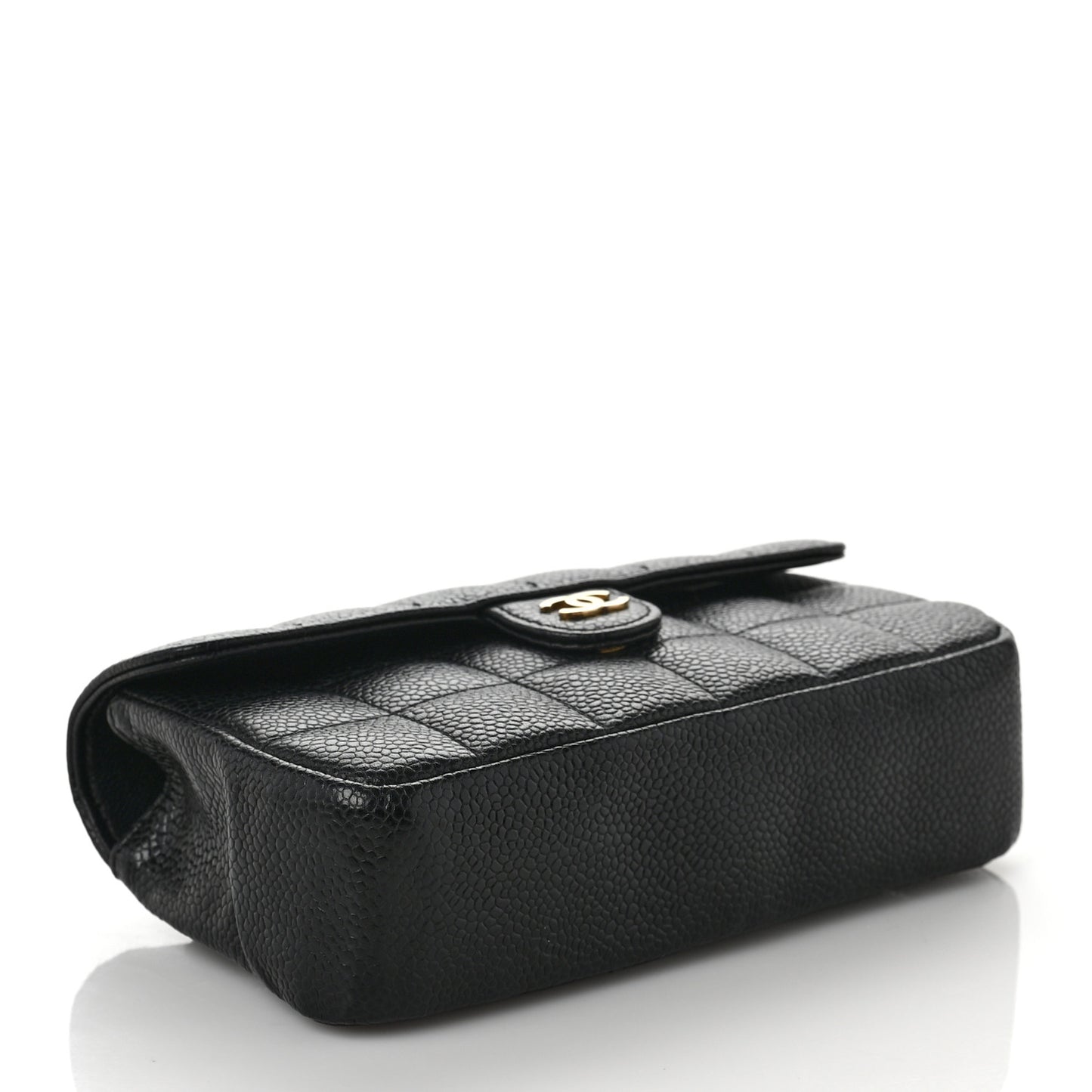 Caviar Chocolate Bar Quilted Flap Waist Belt Bag 90 36 Black