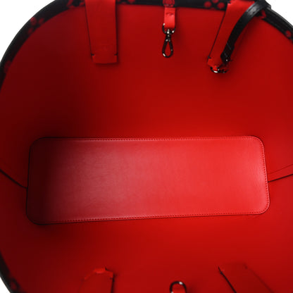 Christian Louboutin Perforated Calfskin Degrade Small Loubinthesky East West Cabata Tote Black Red 6 of 11