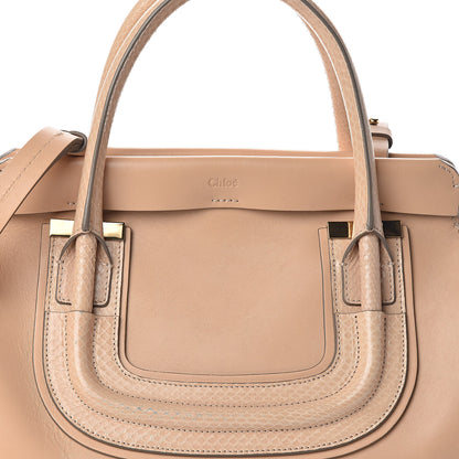 Chloe Calfskin Ayers Top Handle Shoulder Bag Beige 7 of 9