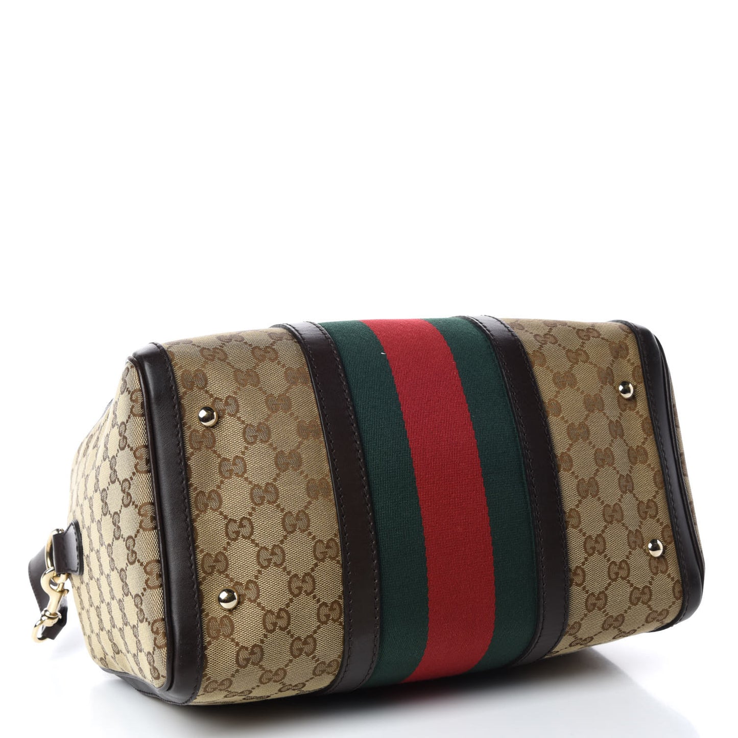 Monogram Vintage Web Medium Boston Dark Brown