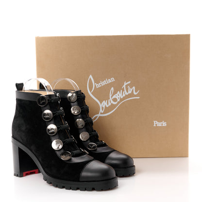 Christian Louboutin Calfskin Suede Alphabouton 70 Boots 38.5 Black 10 of 10