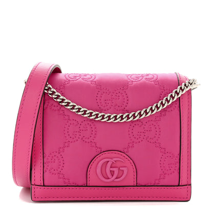 Gucci Nylon Calfskin Enamel GG Matelasse Mini Chain Bag Lovely 1 of 10