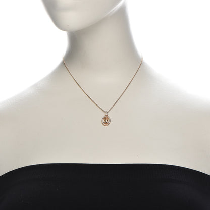 Cartier 18K Pink Gold Diamond Logo Paved Pendant Necklace 2 of 8