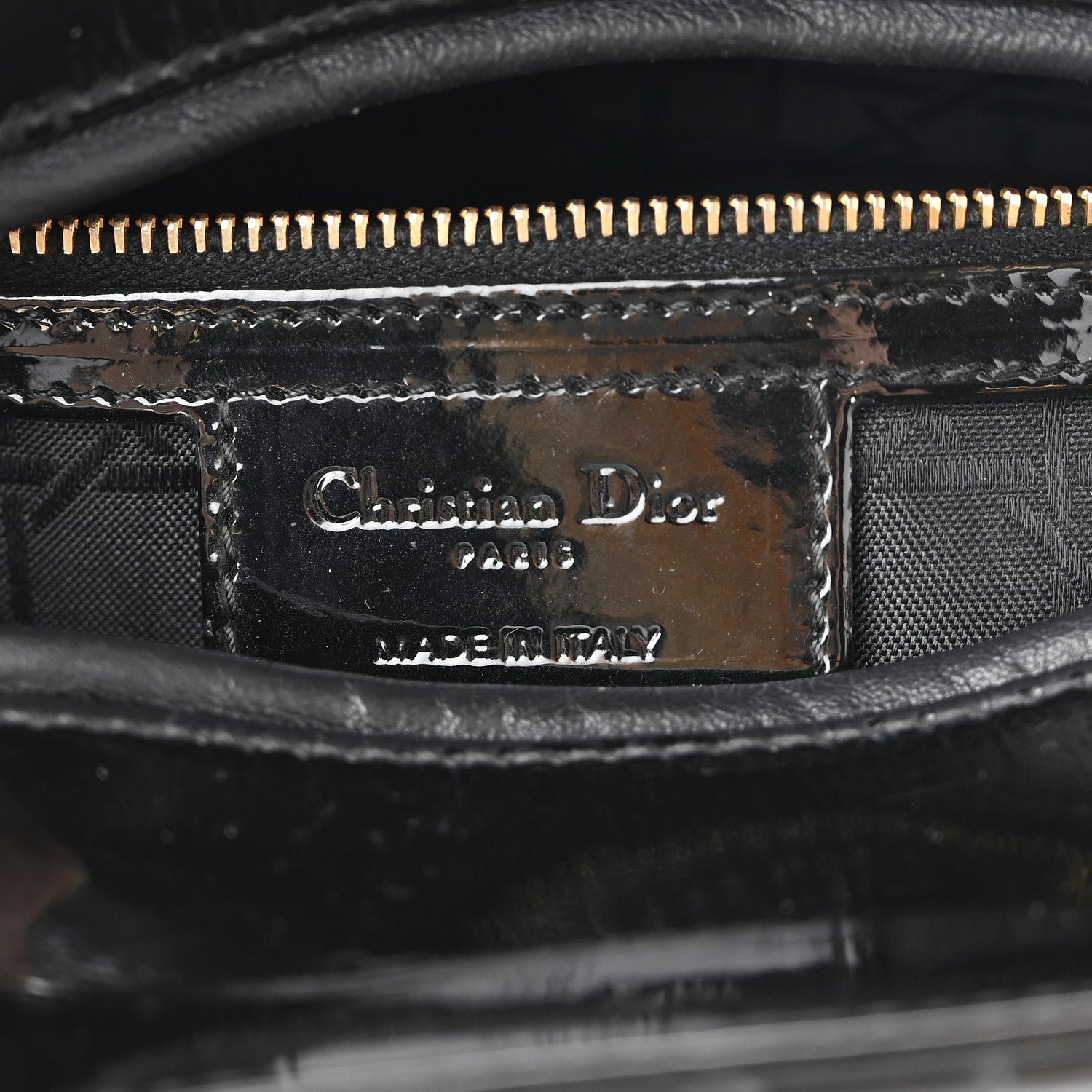 Christian Dior Patent Cannage Large Lady Dior Black 6 of 12