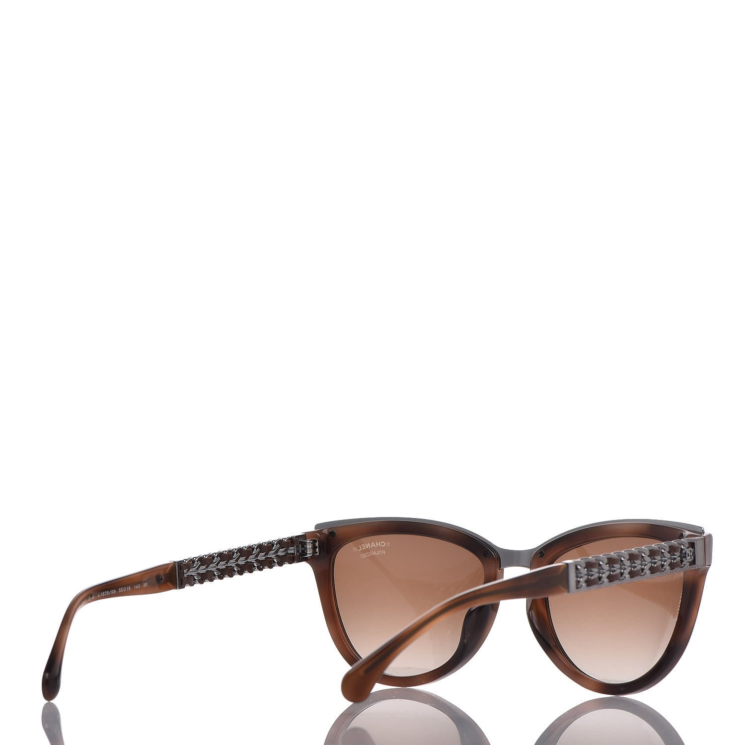 Chanel Lambskin Chain Polarized Sunglasses 5361-Q Brown 4 of 8