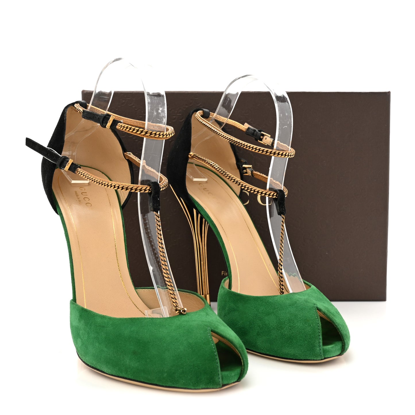 Kid Scamosciato Ankle Chain Pump 41 Garden 41 Green Black