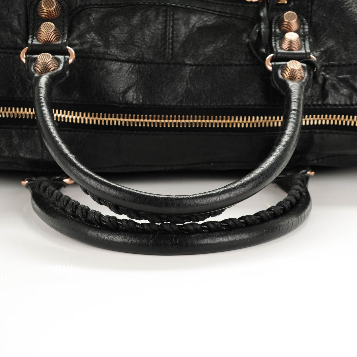 Agneau Giant 12 Rose Gold Hardware Work Black