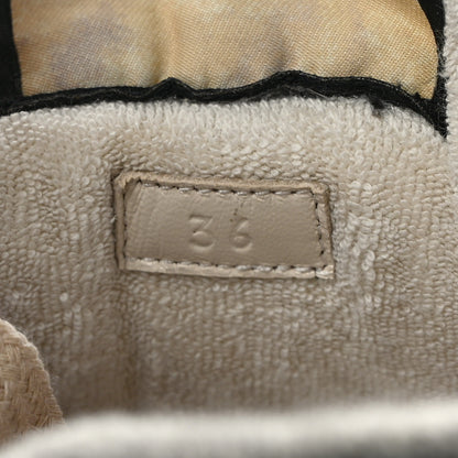 Gucci Nubuck Nylon Web Womens Screener Sneakers 36 New Sand Dusty Milk Mystic White Vintage Green 8 of 11