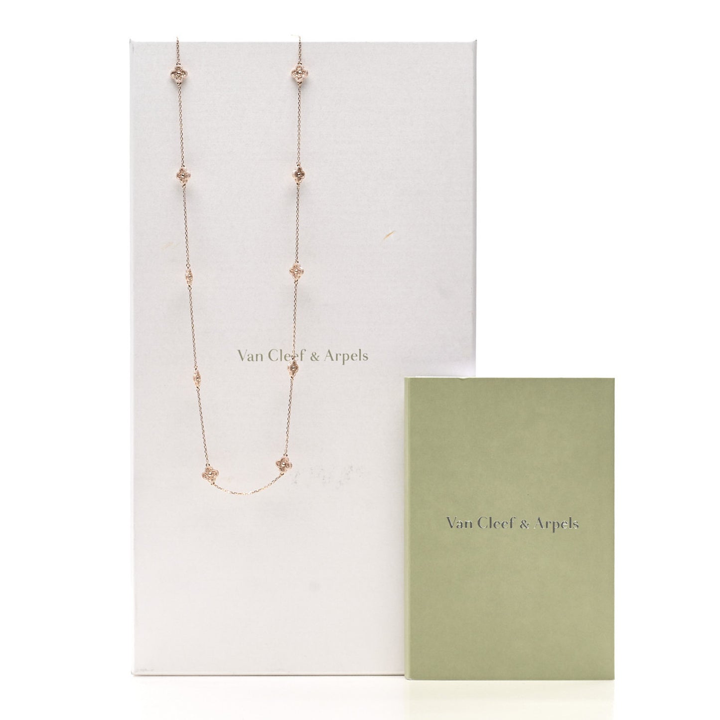 18K Rose Gold 16 Motifs Sweet Alhambra Necklace