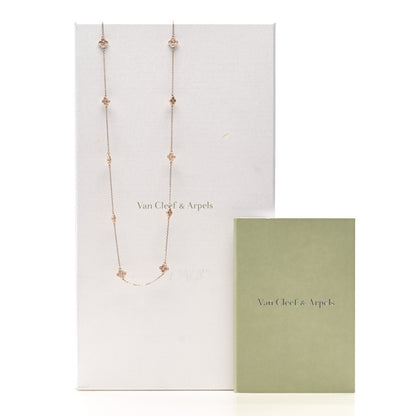 Van Cleef & Arpels 18K Rose Gold 16 Motifs Sweet Alhambra Necklace 7 of 7