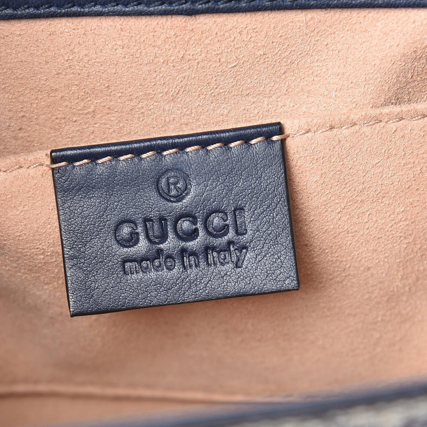 GG Supreme Monogram Moon Calfskin Small Padlock Shoulder Bag Beige Blue Mystic White Hibiscus Red