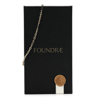 Foundrae 18K Yellow Gold Sister Hook Small Mixed Chain Necklace 16" 6 of 6